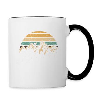 Berg Addicted Wandern Klettern Abenteuer Lustige W - Tasse zweifarbig - Weiß/Schwarz - Rechts