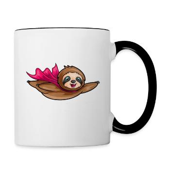 Im Not Lazy I Am Super Lazy Sloth Sloth Lazy Cute - Tasse zweifarbig - Weiß/Schwarz - Rechts