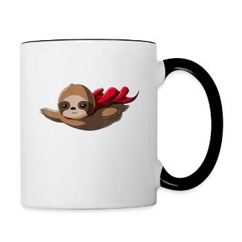 In Not Just Lazy In Super Lazy Sloth Sloth Lazy Cu - Mug contrasté - blanc/noir - Droite