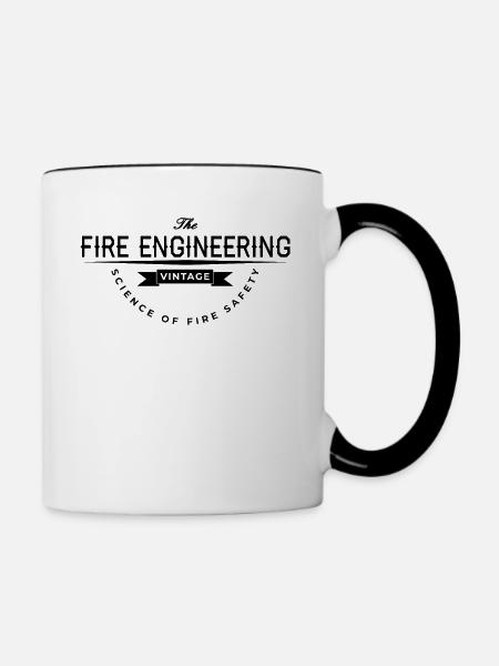 Feuerwehr - Tasse zweifarbig - Weiß/Schwarz