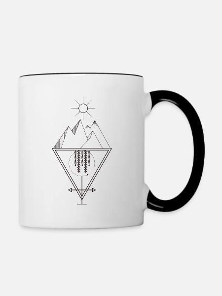 Osiris Egyptian deity - Tasse zweifarbig - Weiß/Schwarz