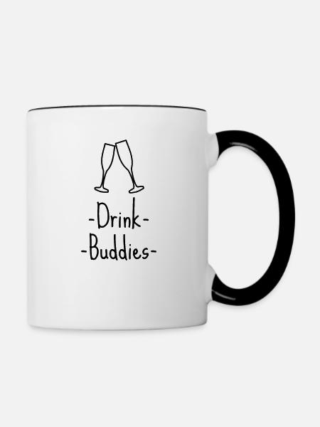 Freunde - Tasse zweifarbig - Weiß/Schwarz