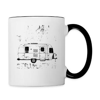 Home is where the Stellplatz is - Tasse zweifarbig - Weiß/Schwarz - Rechts