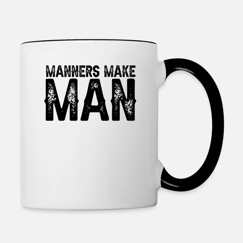 manners - Contrasting Mug - white/black
