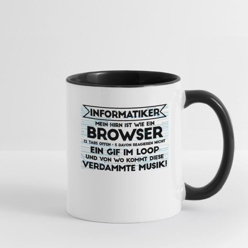 Informatiker Informatik Programmierer Nerd Geek Tasse zweifarbig