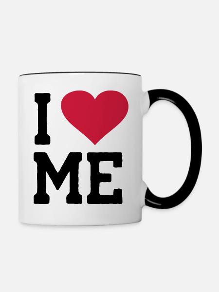 I Love me - Tasse zweifarbig - Weiß/Schwarz