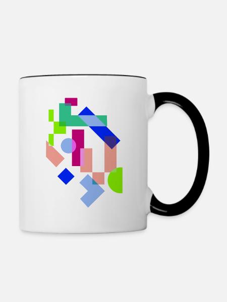 Kunst - Tasse zweifarbig - Weiß/Schwarz