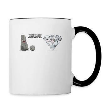 Geologist Gift Geology Diamond Stone Opal Fan - Contrasting Mug - white/black - Right