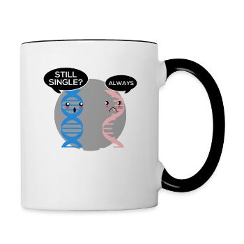 Geneticist Biologist Gift Organic Teacher DNA RNA - Contrasting Mug - white/black - Right