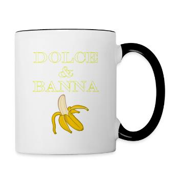 Dolce & Banana - Tasse zweifarbig - Weiß/Schwarz - Rechts