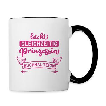 Buchhalter Buchhalter Buchhaltung - Tasse zweifarbig - Weiß/Schwarz - Rechts