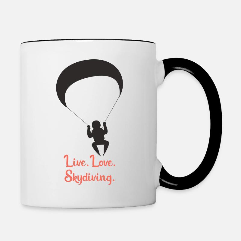 Parachutisme - Mug contrasté - blanc/noir