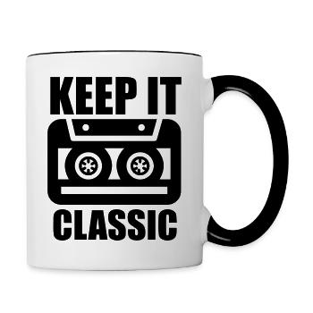 Keep it classic Music - Contrasting Mug - white/black - Right