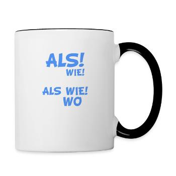 Grammatik Deutsch Lehrer - Tasse zweifarbig - Weiß/Schwarz - Rechts