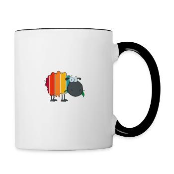 Das bunte Schaf der Familie Guy - Tasse zweifarbig - Weiß/Schwarz - Rechts