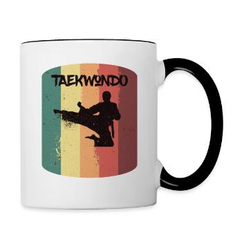 Tae Kwon Do - Taekwondo - Martial Arts Gift - Contrasting Mug - white/black - Right