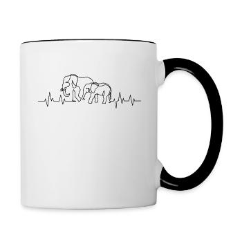 elephant - Contrasting Mug - white/black - Right