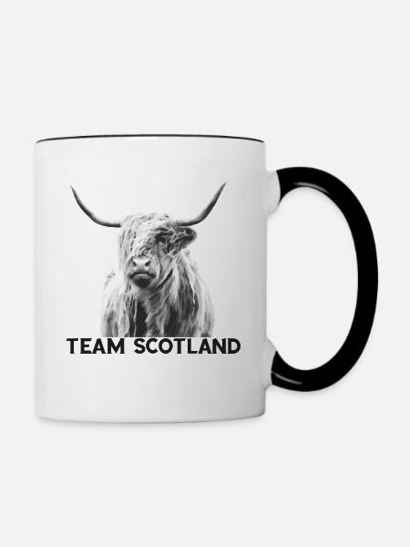 I love Scotland - Tasse zweifarbig - Weiß/Schwarz
