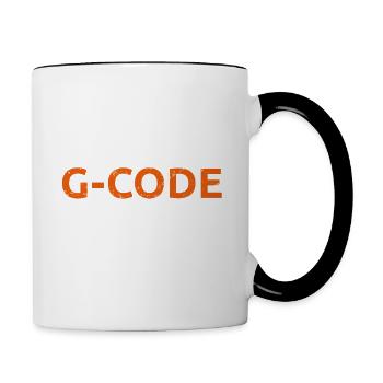 Ich spreche G Code CAM Programmierer Geschenk - Tasse zweifarbig - Weiß/Schwarz - Rechts