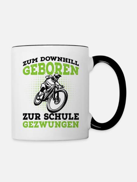 Downhill - Tasse zweifarbig - Weiß/Schwarz