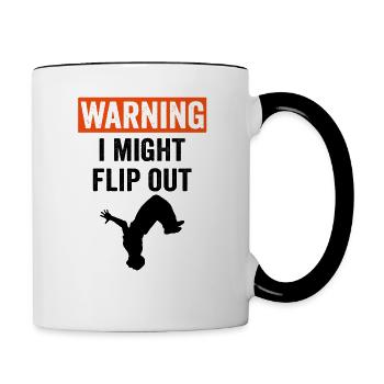 Cadeaux de sport freerunning parkour drôles - Mug contrasté - blanc/noir - Droite