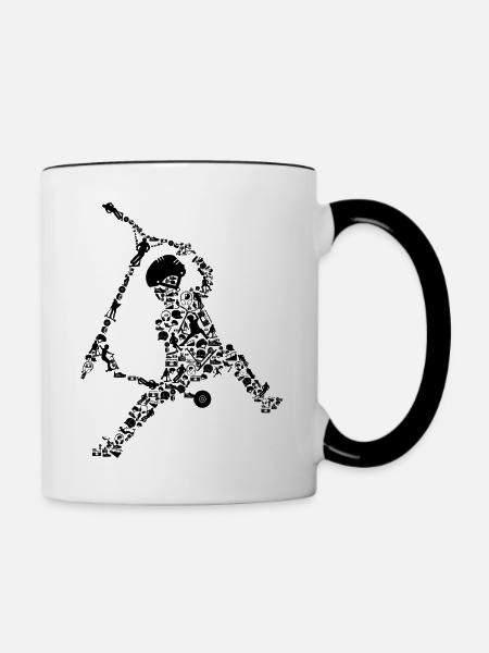 Scooter - Tasse zweifarbig - Weiß/Schwarz