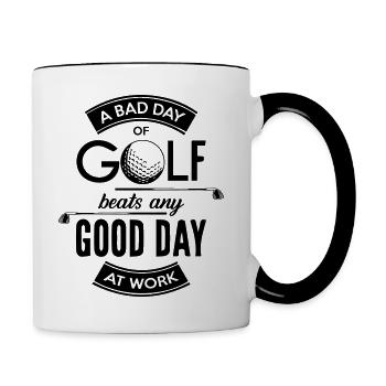 The best golf - Contrasting Mug - white/black - Right