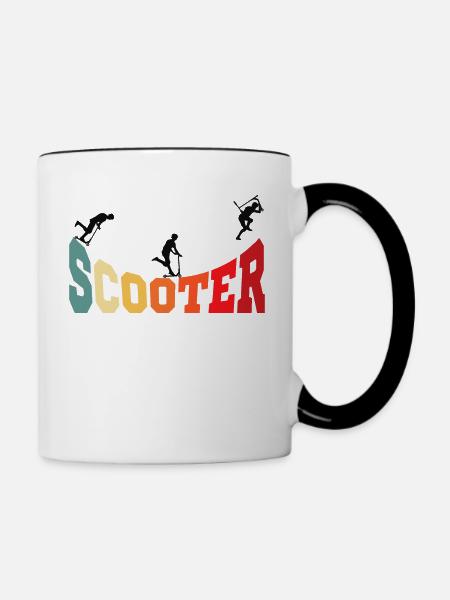 Scooter - Tasse zweifarbig - Weiß/Schwarz