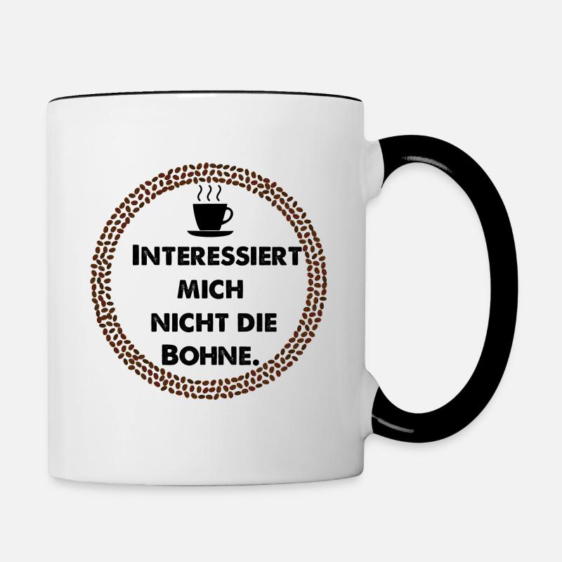 Grain de café - Mug contrasté - blanc/noir