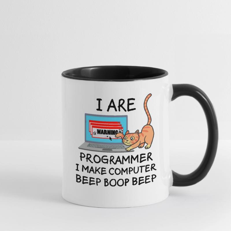 Computer Science Fun Saying Programmer Cat Gift Contrasting Mug
