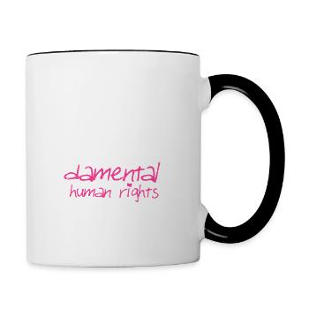 Girls just want to have fundamental human rights! - Contrasting Mug - white/black - Right