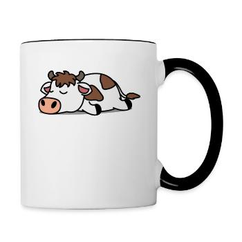 Not Today Kuh Nicht Heute Spruch - Tasse zweifarbig - Weiß/Schwarz - Rechts