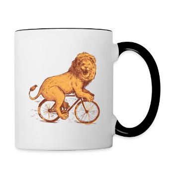 LION DE BICYCLETTE - Mug contrasté - blanc/noir - Droite