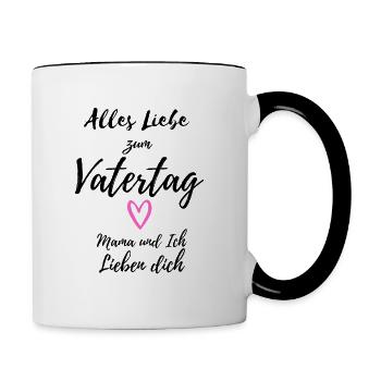 Baby Vatertag - Tasse zweifarbig - Weiß/Schwarz - Rechts