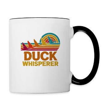 Duck Whisperer. - Contrasting Mug - white/black - Right