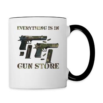 Romantic Walks The Gun Store For Gun Or Ammo Lover - Tasse zweifarbig - Weiß/Schwarz - Rechts