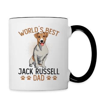 Jack Russell Terrier - Mug contrasté - blanc/noir - Droite