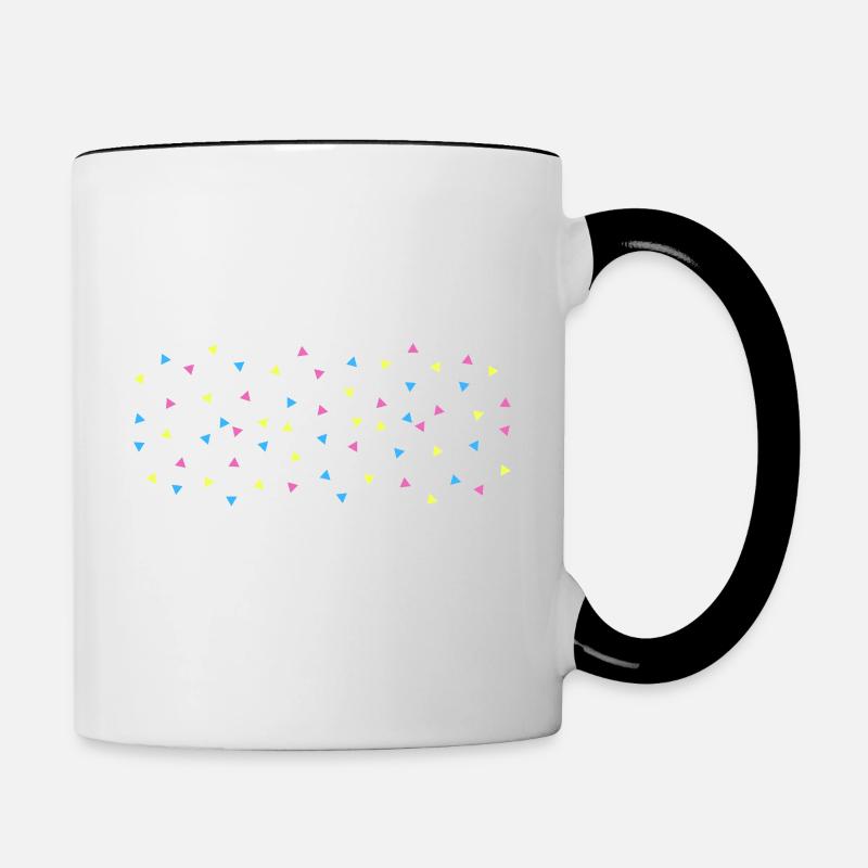 Pan triangles - Contrasting Mug - white/black