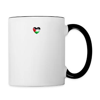 Free Palestine Palestina Liberté - Mug contrasté - blanc/noir - Droite