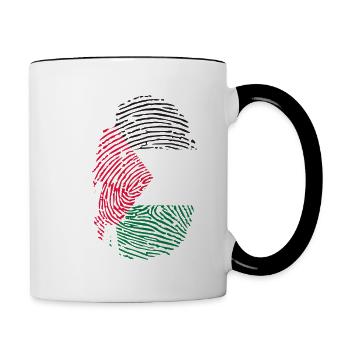 Free Palestine Palestina Liberté - Mug contrasté - blanc/noir - Droite