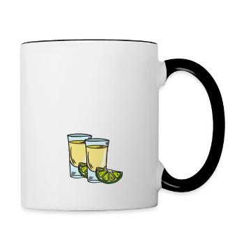 It's Cool I've Had Both My Shots Tequila - Tasse zweifarbig - Weiß/Schwarz - Rechts