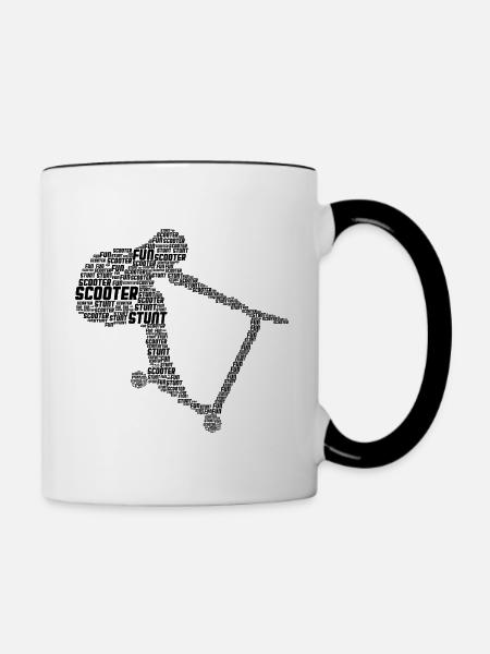 Scooter - Tasse zweifarbig - Weiß/Schwarz