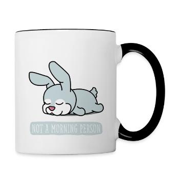 sleep shirt pajamas pajamas - Contrasting Mug - white/black - Right