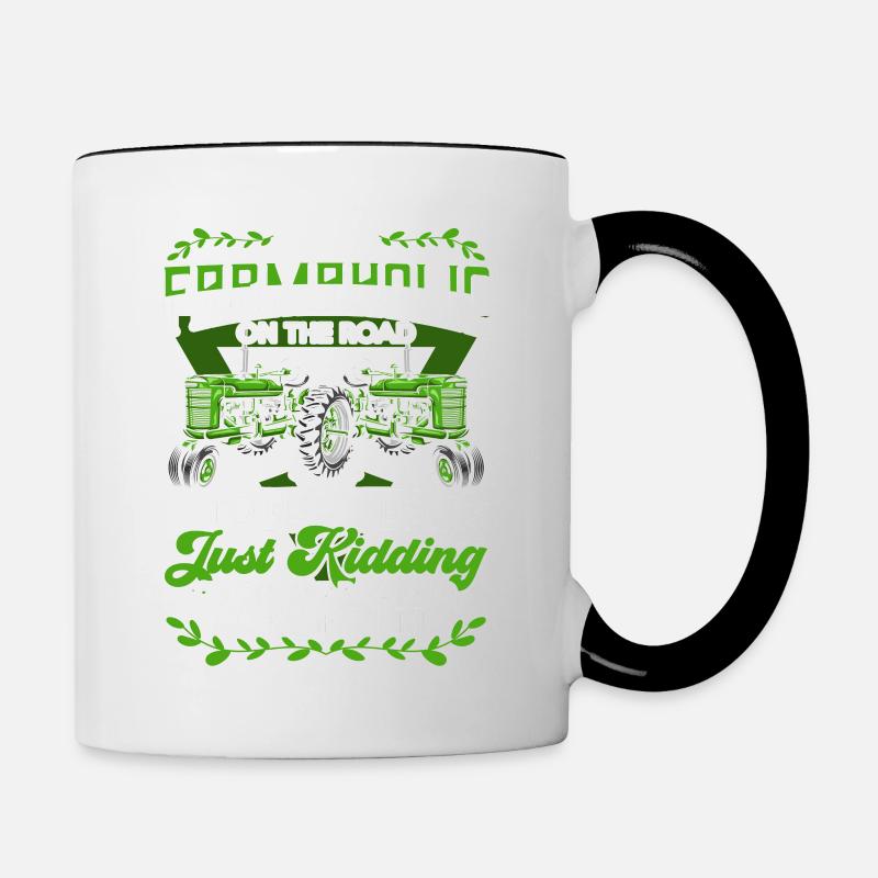 Bauer Landwirt Geschenk Spruch Traktor Fan - Tasse zweifarbig - Weiß/Schwarz