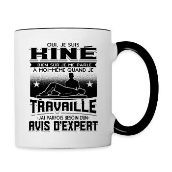 Kinésithérapeute Humour Kinésithérapie Kiné - Mug contrasté - blanc/noir - Droite