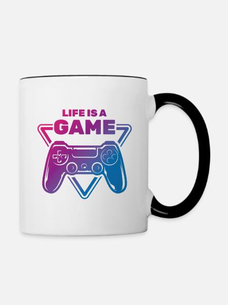 Gaming - Tasse zweifarbig - Weiß/Schwarz