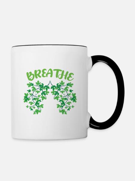 Nachhaltigkeit - Tasse zweifarbig - Weiß/Schwarz