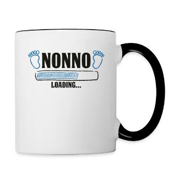 Nonno Loading Neonato Incinta Gravidanza 2022 - Tasse zweifarbig - Weiß/Schwarz - Rechts