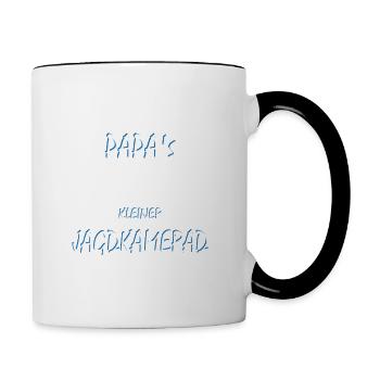 Hunter - Dad's little hunting companion - Contrasting Mug - white/black - Right