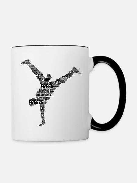 Breakdance - Tasse zweifarbig - Weiß/Schwarz